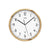 Wanduhr in Holzoptik mit Funkanzeige, weißem Ziffernblatt und schwarzen Zeigern