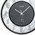 AMS Wanduhr mit schwarzem Rahmen, dunklem Ziffernblatt und Ziffern im Mineralglas-Look