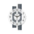 Wanduhr mit anthrazitfarbenem Ziffernblatt, römischen Ziffern und Zeigern