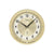 AMS Wanduhr mit Messingrahmen, beigem Zifferblatt, schwarzen arabischen Ziffern und Zeigern