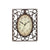 Antike Wanduhr mit ovalem Ziffernblatt und geschmiedetem Metallrahmen