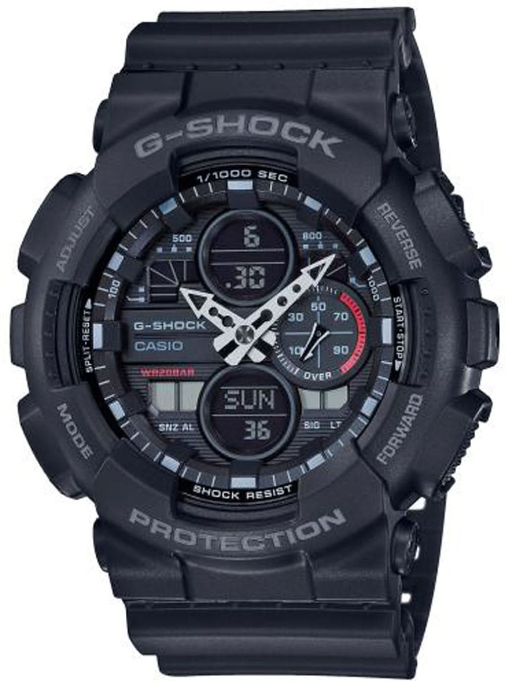 Casio G-Shock GA-140-1A1ER Men's Watch • Extreme Shock Resistance • World Time Function