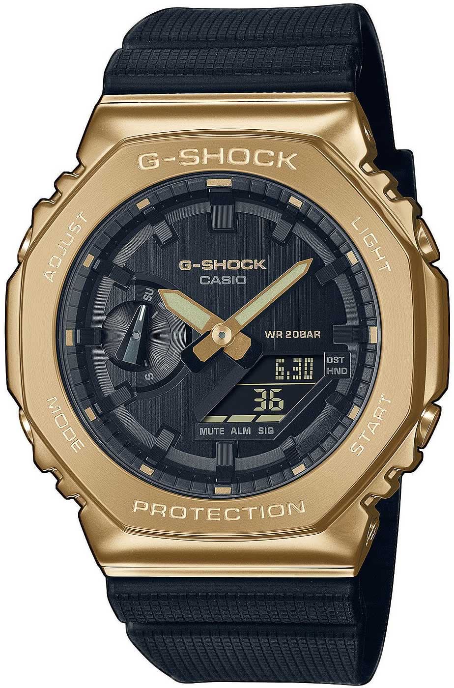 Casio G-Shock GM-2100G-1A9ER Men's Watch • Extreme Shock Resistance • Iconic Design with Gold Bezel