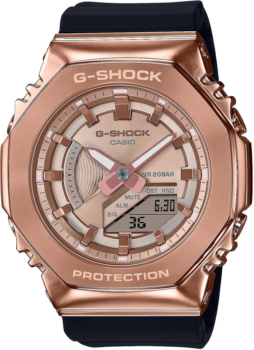 Casio G-SHOCK GM-S2100PG-1A4ER Women's Watch • Extreme Shock Resistance • Elegant Rose Gold Design
