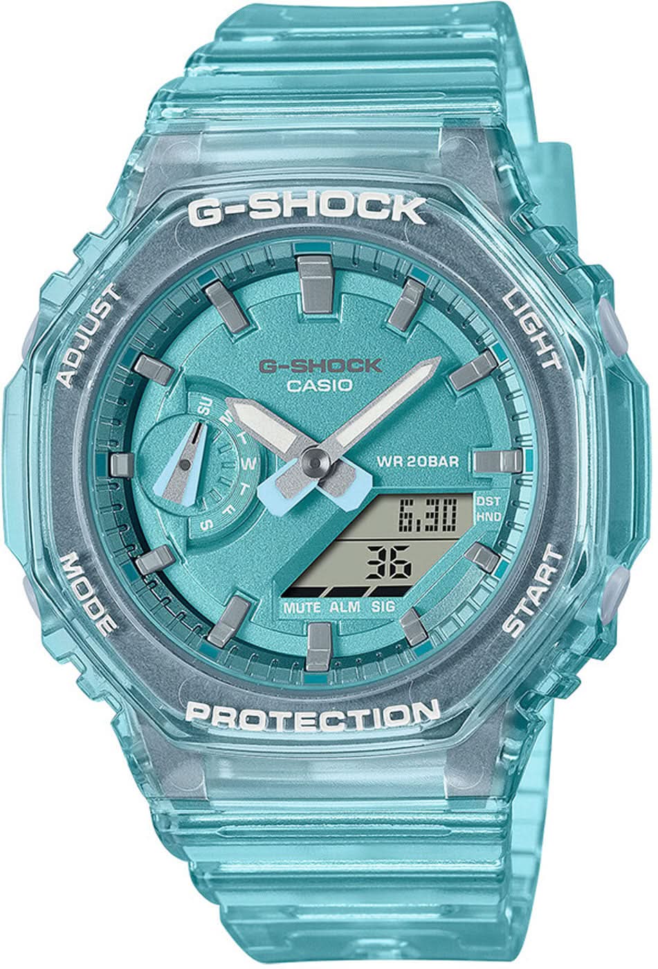 Casio G-Shock GMA-S2100SK-2A Women's Watch • Extreme Shock Resistance • Transparent Design
