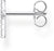 Single Ear Stud Cross with Zirconia Embellishment - 925 Sterling Silver