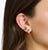 Hoop earrings with colorful stones - 750 Yellow Gold Plating