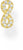 Single Infinity Stud Earring with Zirconia Embellishment - 750 Yellow Gold Plating
