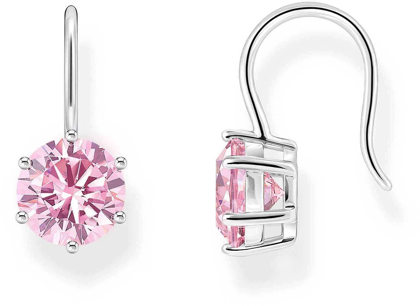 Earrings with pink stone setting - Thomas Sabo Model: H2287-051-9