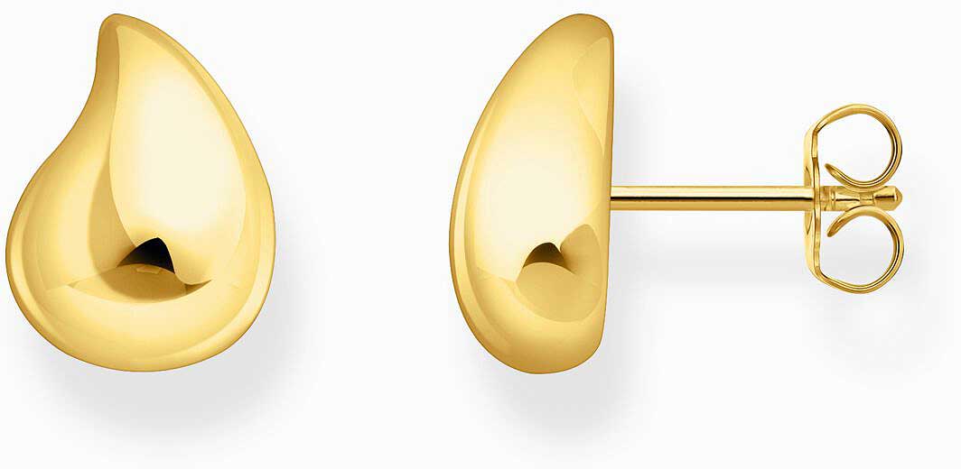 Stud earrings with an elegant, modern design in an organic drop shape - Thomas Sabo model: H2303-413-39