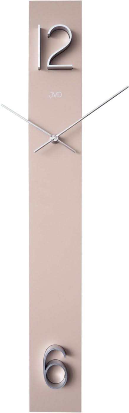 JVD Wall Clock 59.5x7.6x3.6 cm Wood • Modern Design • Silent Quartz Movement