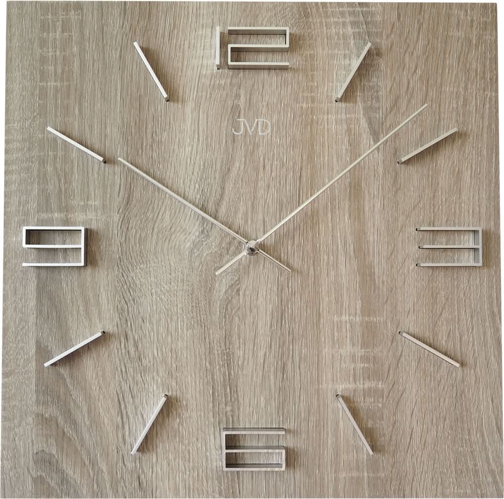 JVD Wall Clock 40x40 cm Wood • Modern Design • Quartz Movement