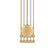 Brass pendulum mechanism with large round weight disc and three vertical rods