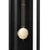 Golden pendulum ball in black grandfather clock casing