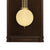 Large round walnut wall clock weight in warm yellow