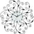 JVD Wall Clock 57x57x4.8 cm Metal • Modern Design • Clear Dial
