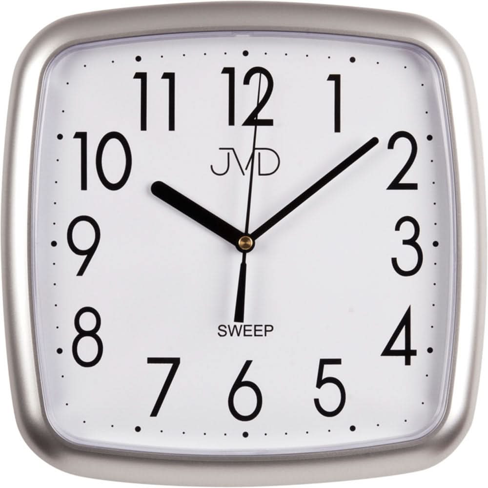 JVD Wall Clock 25x25x3.2 cm Plastic • Silent Quartz Movement • Modern Design