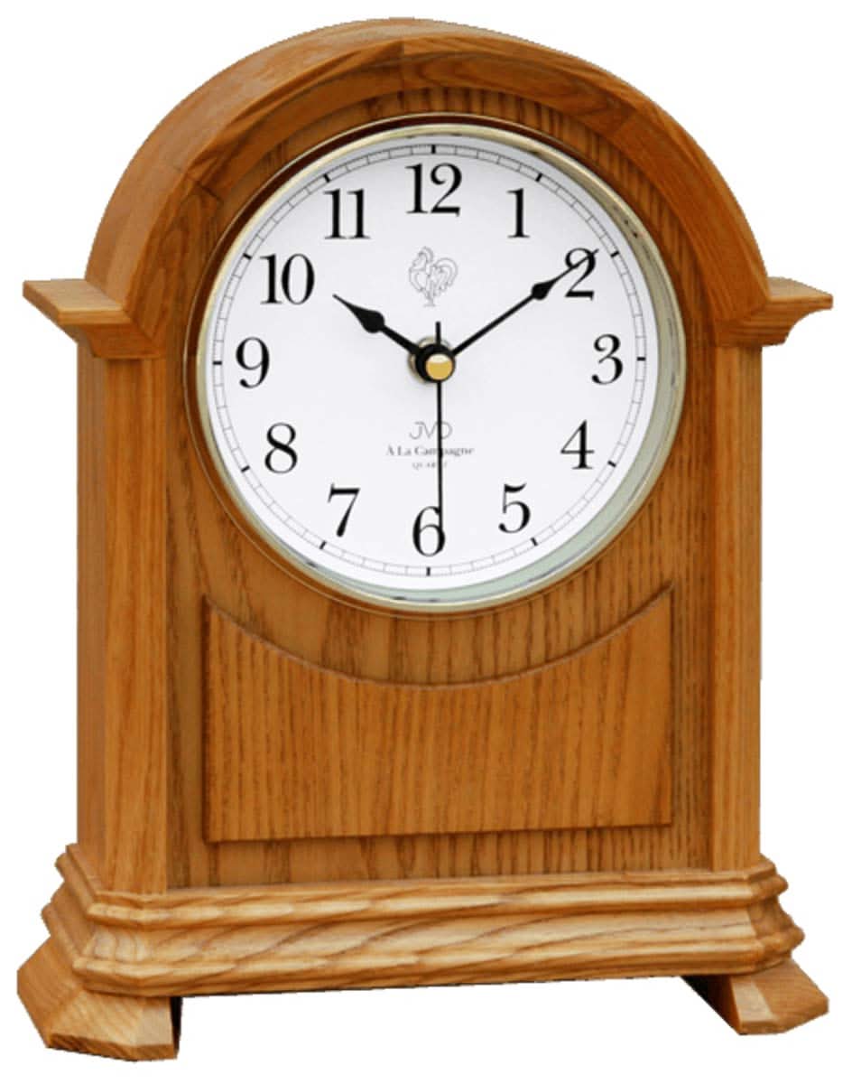 JVD Table Clock 27x21x8.5 cm Wood • Westminster Chime • Automatic Night Shut-off