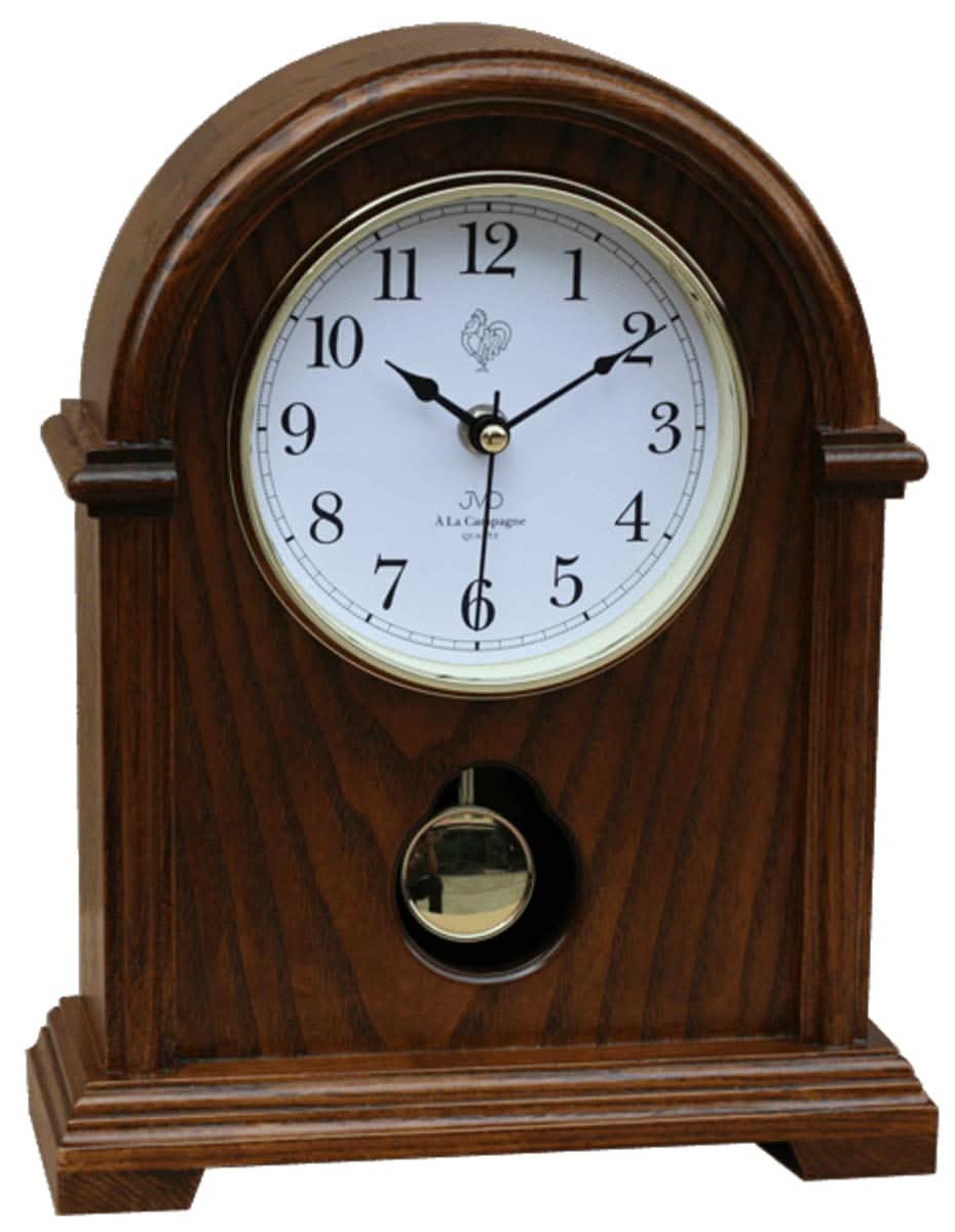 JVD Desk Clock 30.5x24.2 cm Wood • Elegant Design • Classic Charm