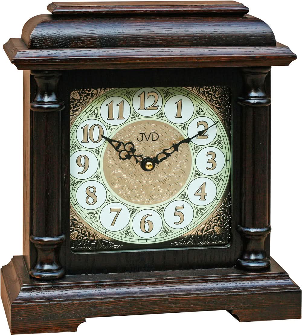 JVD Desk Clock 28.3x25.4x12 cm Wood • Classic Design • Quartz Movement with Chime