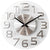 JVD Wall Clock 35x35x3.5 cm Glass, Metal • Modern Design • Transparent Dial