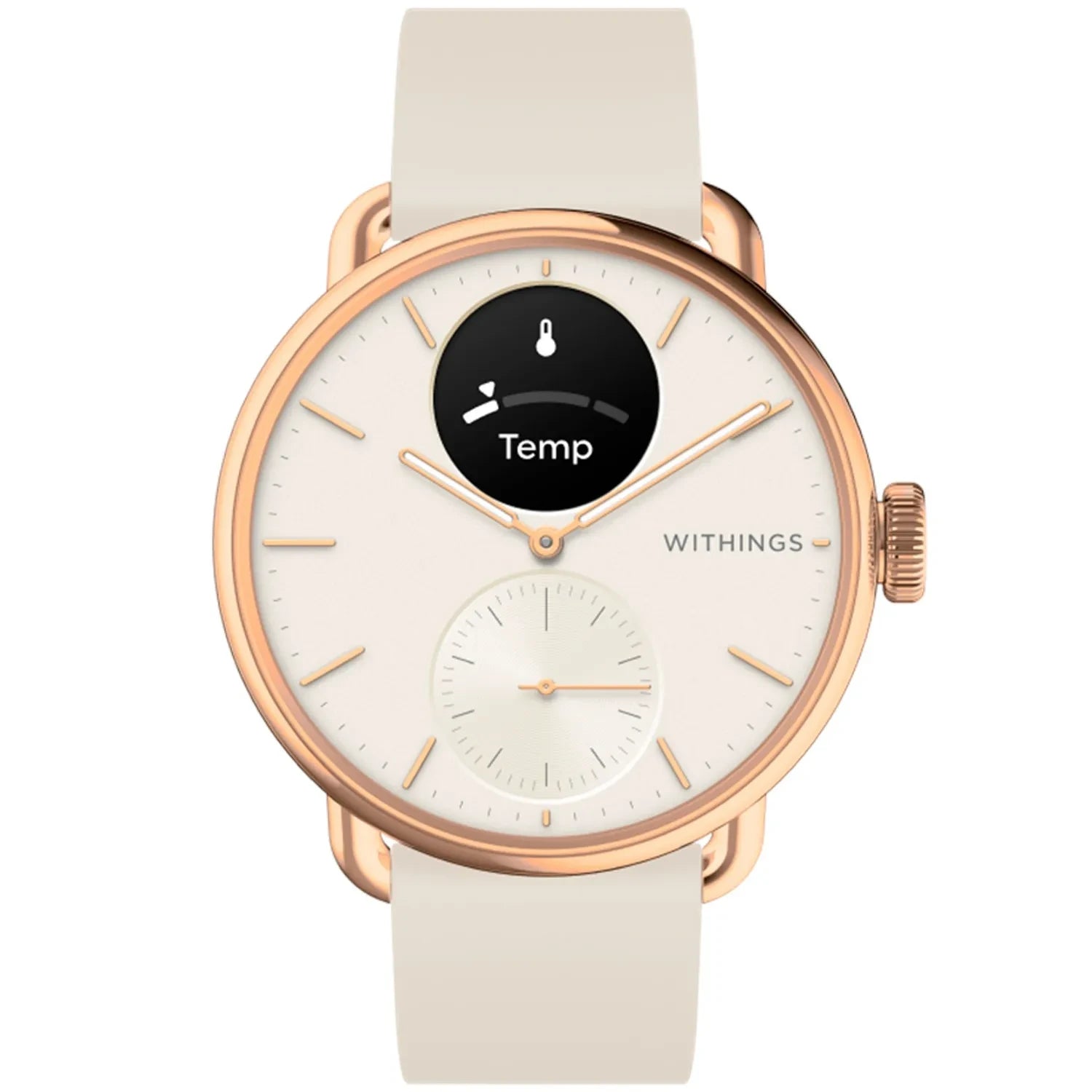 Withings ScanWatch 2 HWA10-MODEL 3-ALL Damen Armbanduhr Roségold • GPS und EKG • Gesundheitsüberwachung
