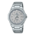 Sportliche Herrenuhr: silbernes Edelstahlarmband, analoges Zifferblatt mit Struktur