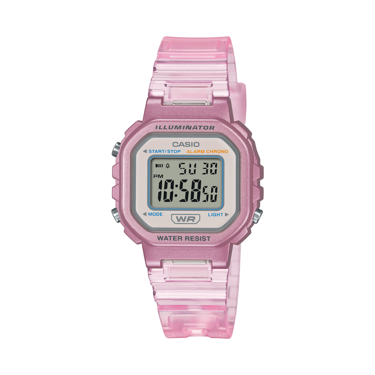 Casio LA-20WHS-4AEF Timeless Collection Damen Armbanduhr Rosa • LED-Beleuchtung • Stoppuhr & Alarm