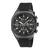 Casio Edifice Herren-Chronograph: schwarzes Zifferblatt, Saphirglas, Solar, schwarzes Band