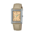 Casio LTP-B165L-5BVEF Damen Armbanduhr Beige • Mineralglas • Echtlederband