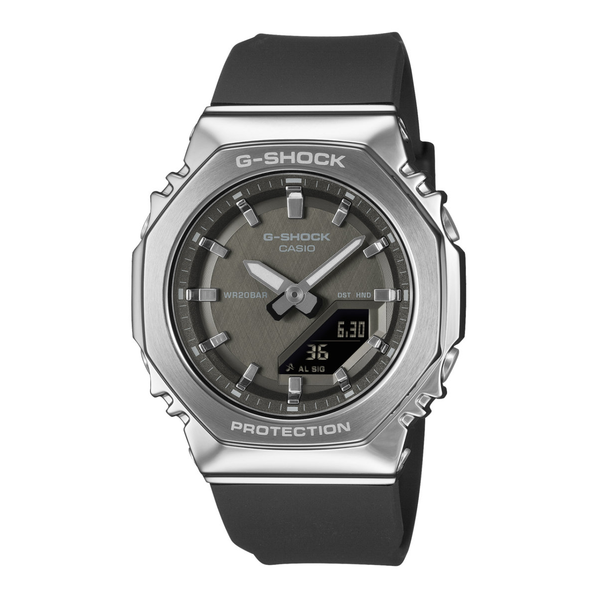 Casio G-Shock GM-S2110-1A1ER Damen Armbanduhr • Metalllünette • Biobasiertes Harz