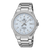 Herrenarmbanduhr Casio Edifice: silbernes Edelstahlband, silbernes Saphirzifferblatt