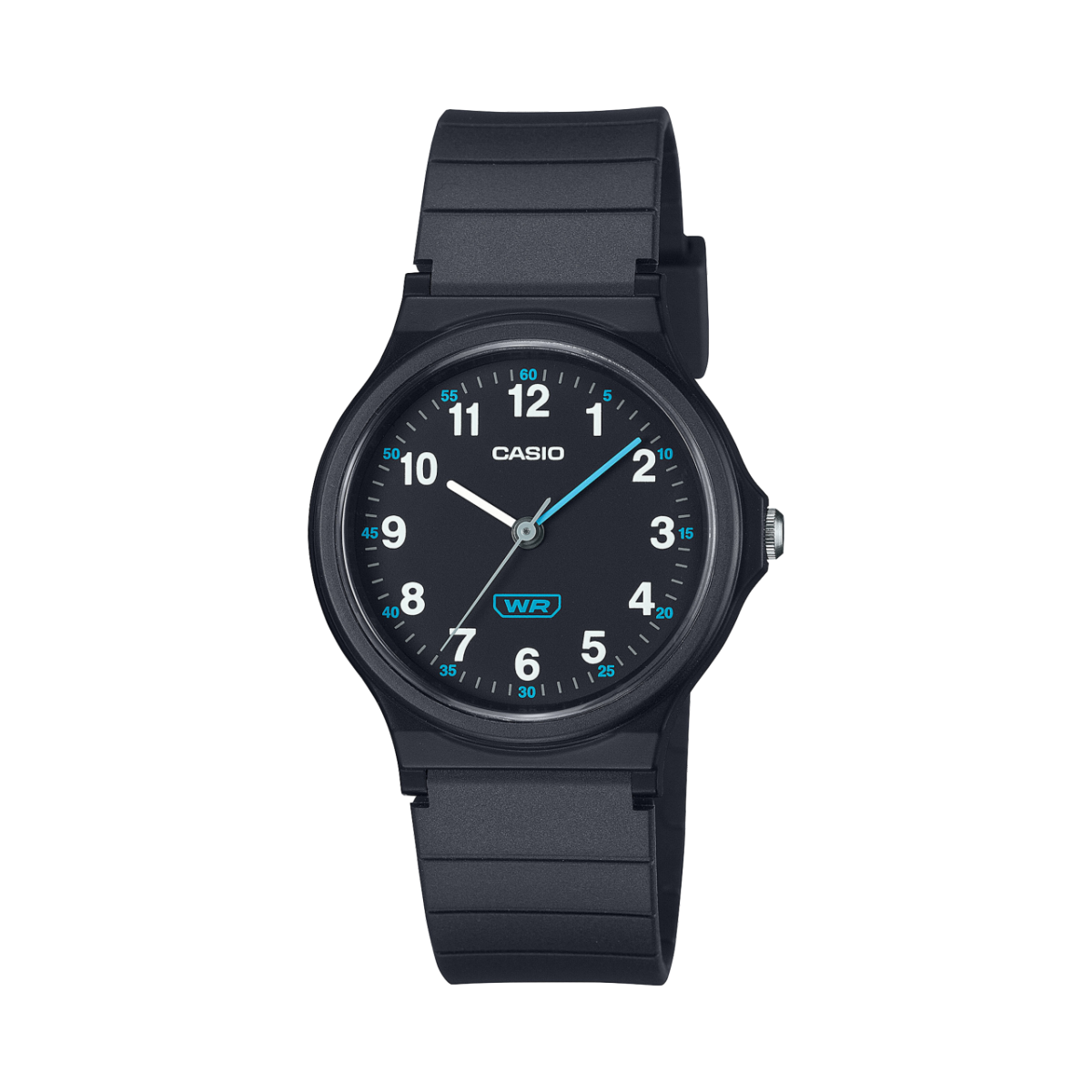 Casio LQ-24B-1BEF Timeless Collection Kinderuhr Schwarz • Bio-Kunstharz-Armband • Analoganzeige