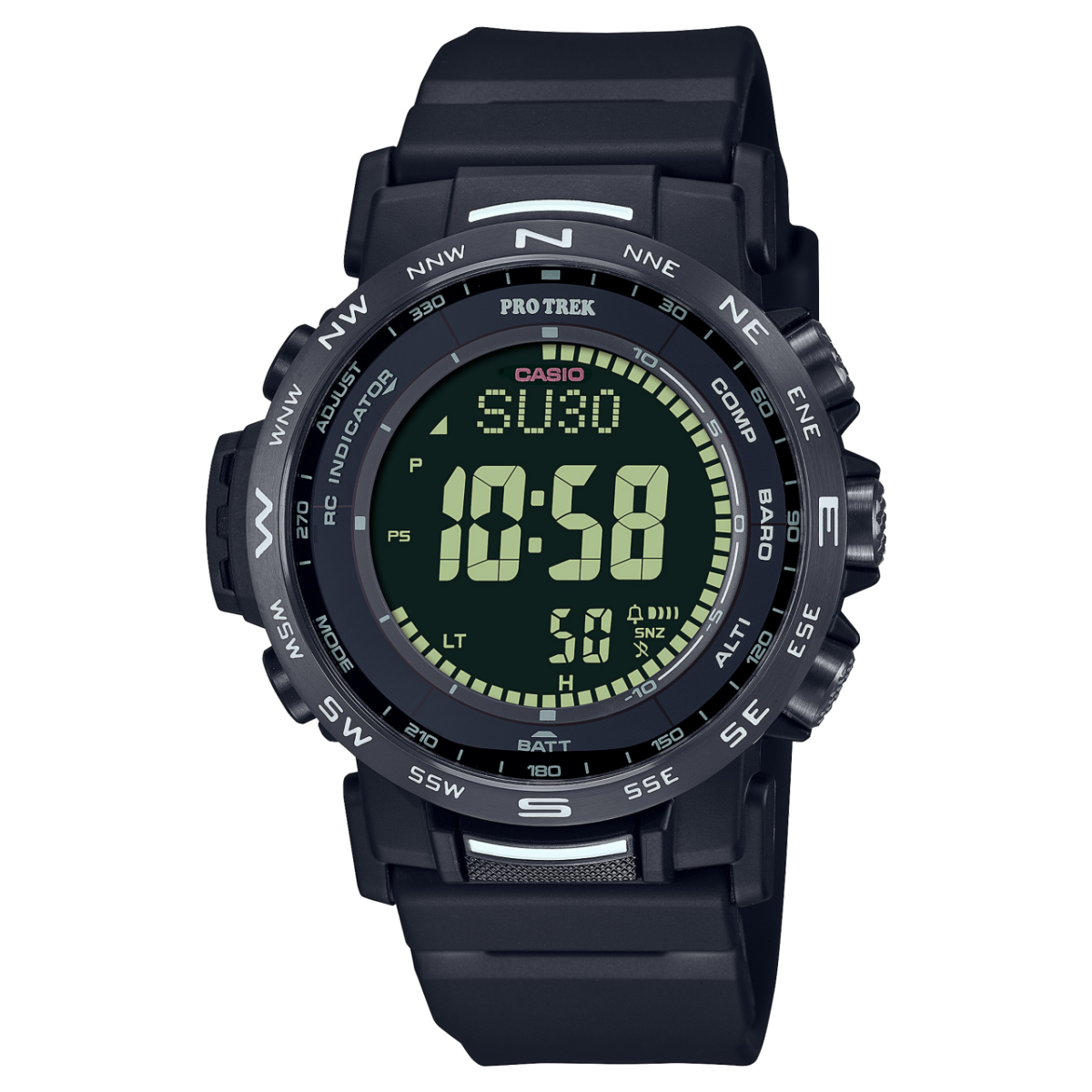 Casio PRW-35Y-1BER PRO TREK Herrenuhr Schwarz • Tough Solar & Multiband 6 • Digitaler Kompass & Höhenmesser