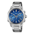 Casio Edifice Herrenarmbanduhr mit blauem Zifferblatt, Edelstahlband und Chrono-Optik