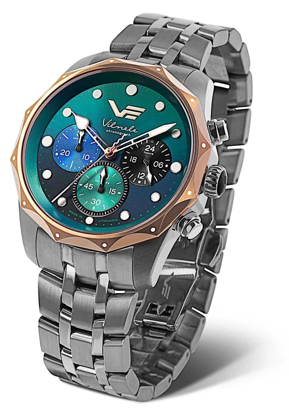 Vostok Europe Vilnele JS20-125E752B Women's Watch • Sapphire Crystal • Chronograph