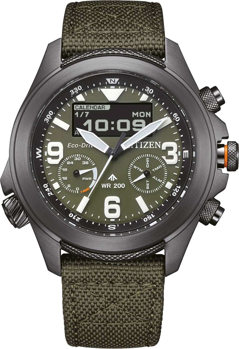 Citizen Promaster Land JV1005-02W Men's Watch • Eco-Drive • MIP Display