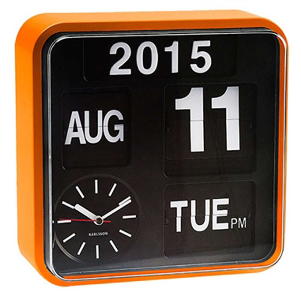 Karlsson Wall Clock 24.5x24.5x10 cm Plastic • Modern flip design • Versatile