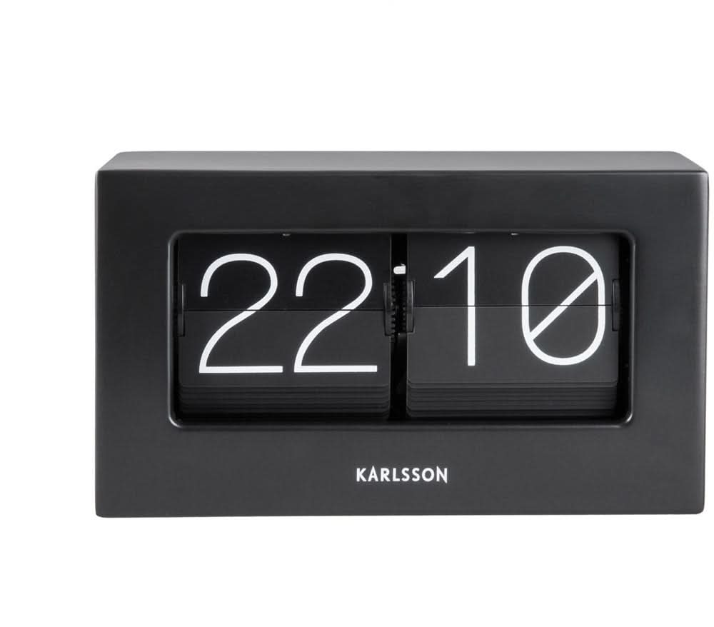 Karlsson Desk Clock 11.5x20.5x8.5 cm Metal • Modern Design • Silent