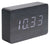 Karlsson Digital Rectangular Alarm Clock 15x10x4.8 cm Wood Look • 3 Alarms • Date Display