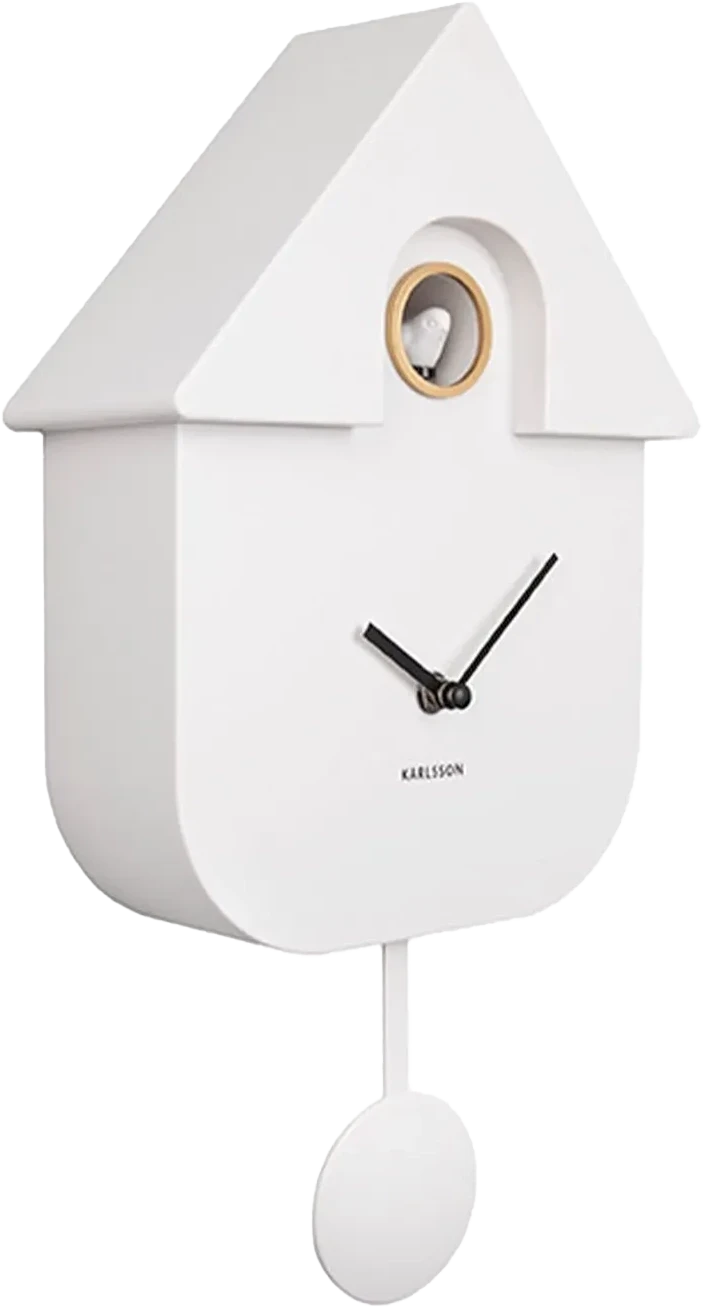 Karlsson Wall Clock 41x21.5x8.5 cm • Modern Cuckoo Clock Design • Silent Quartz Movement