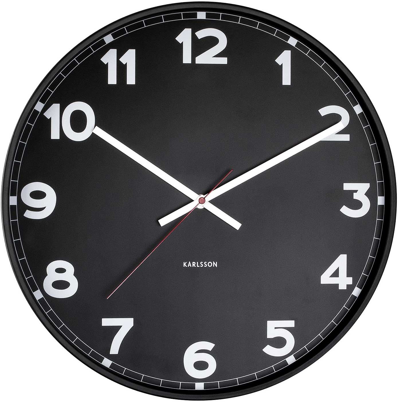 Karlsson Wall Clock 40.6x40.6x4.7 cm Metal • Silent Quartz Movement • Modern Design