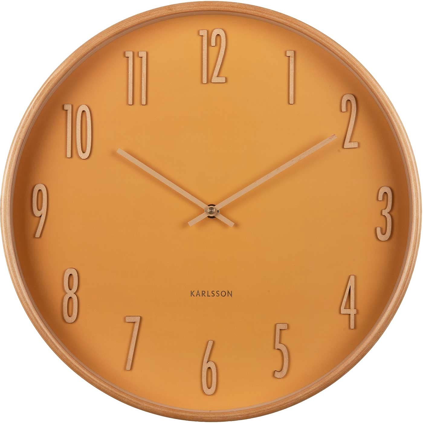 Karlsson Wall Clock 40x40x5 cm Wood • Modern Design • Real Wood