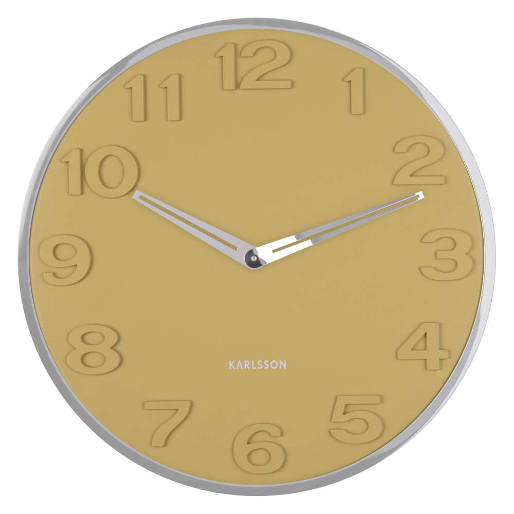 Karlsson Wall Clock 30x30x4 cm Metal • Modern Design • Silent Quartz Movement