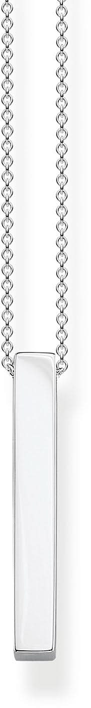 Necklace with Cuboid Pendant - 925 Sterling Silver