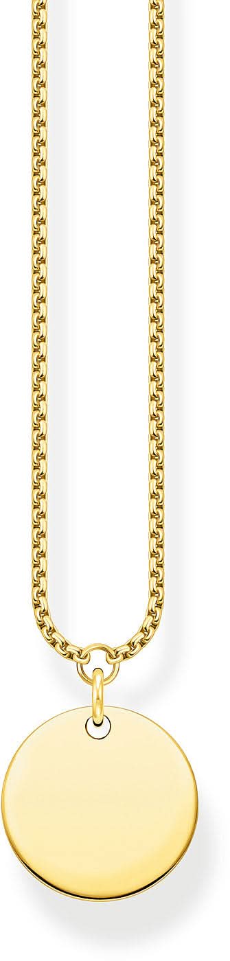 Necklace with Coin Pendant - 750 Yellow Gold Plating
