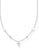Necklace with hearts and white stones - 925 sterling silver