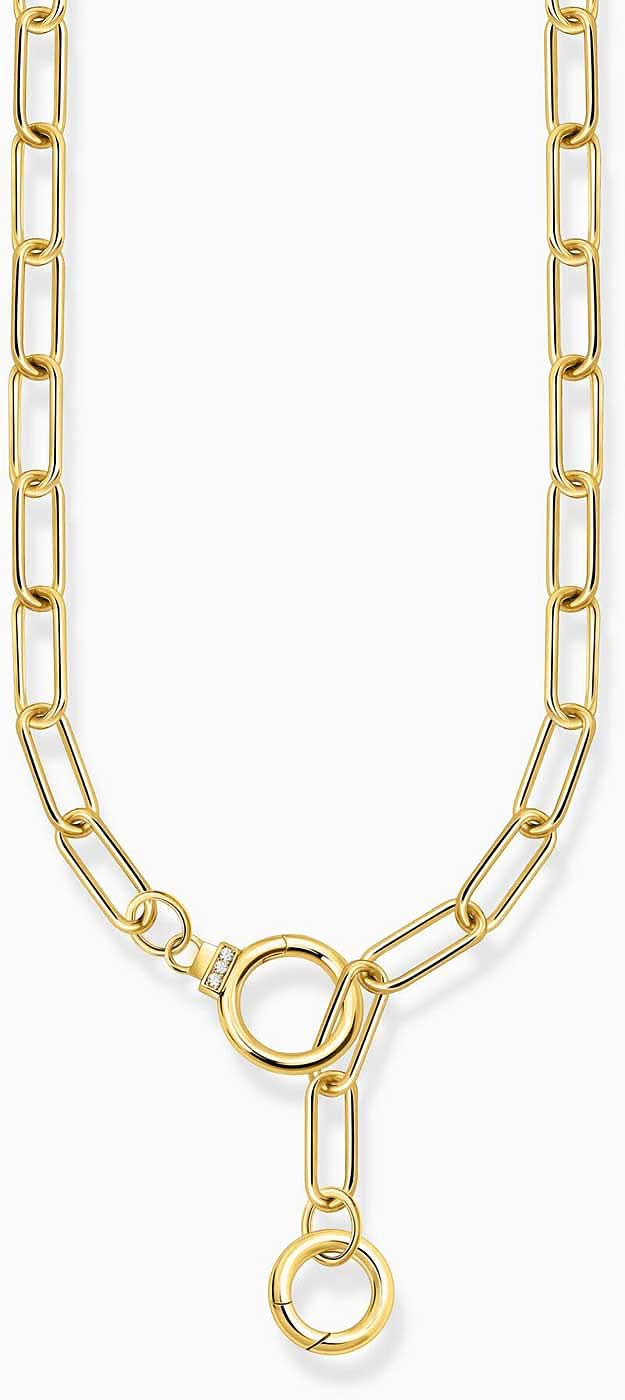 Link chain with two ring clasps and stones - Thomas Sabo Model: KE2192-414-14
