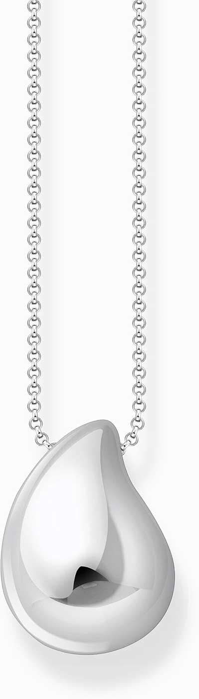 Necklace with a chain pendant in an organic teardrop shape with an open back for a comfortable wearing experience - Thomas Sabo Model: KE2281-001-21
