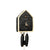 Rombach & Haas Schindel RE34S-2 Wall Clock Black/Natural • Mechanical 8-Day Movement • Hand-Carved Wooden Bird